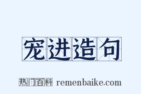 宠进造句是什么意思的图片